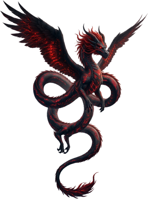 Spinning dragon emblem